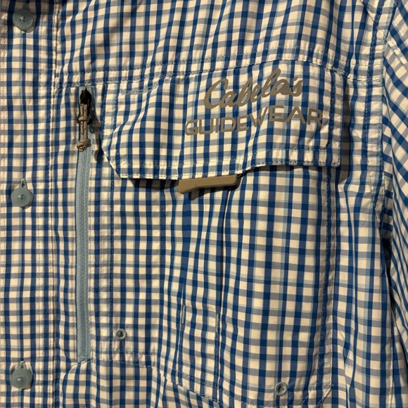 Cabela's | Blue and White Plaid Shirt | Size Large - Picture 3 of 8